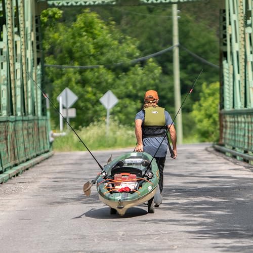 Pelican Sentinel 100X Angler Sit-On-Top Fishing Kayak - Fade Black Green, Lightweight, 9'6"