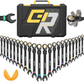 GRENPRO 23-Piece Flex Head Ratcheting Wrench Set with Color Ring (Metric & SAE)