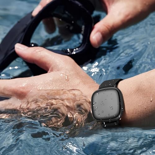 Water-Resistant Nylon Sport Bands for Fitbit Versa 4 & Sense 2 - 6 Pack, Black Pink Red Apricot