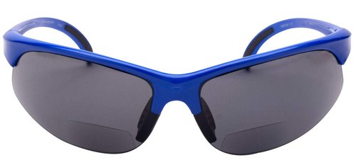 Mass Vision The Wind Breaker Sport Wrap Polarized Bifocal Sunglasses for Men and Women (Blue, 1.5)