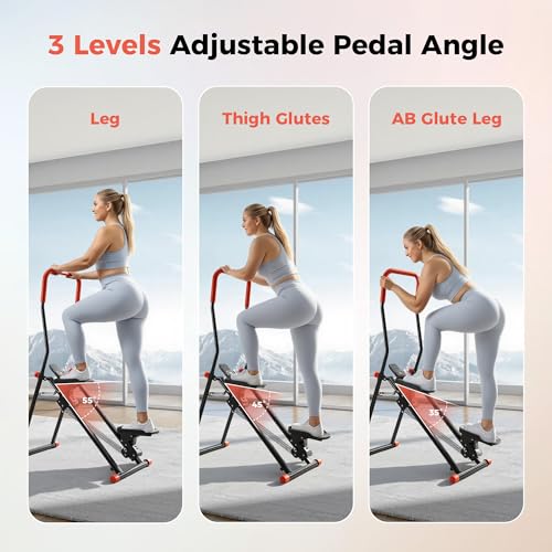 Black Adjustable Home Stepper Machine with Large Non-Slip Pedals - 2.0 Version