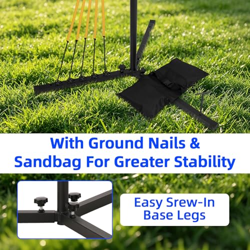 Adjustable Batting Swing Trainer 31-43 Inch Baseball Hitting Practice Equipment with Power Bands