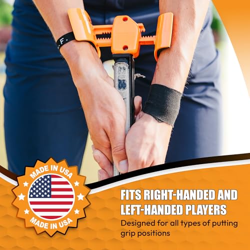 Orange Whip Putt Master Golf Putting Aid Trainer - Short Game Swing Practice