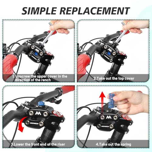 BUCKLOS 7° 90mm MTB Shock-Absorbing Bicycle Suspension Stem 31.8mm Handlebar