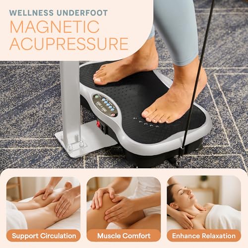 Lifepro TrimLite Vibration Plate with Handles & Magnetic Acupoints - Gray