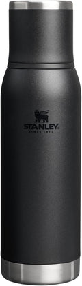 Stanley Adventure-To-Go Vacuum Bottle 25 oz - Insulated Stainless Steel | Leakproof Cup Lid | Black 2.0