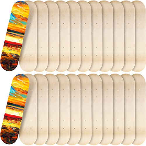 12-Pack Blank Skateboard Decks 24x6 Inch Maple DIY Boards for Kids & Art