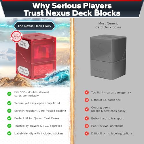 Quiver Time 100+ Nexus Red MTG Commander Deck Box - Modular Card Storage