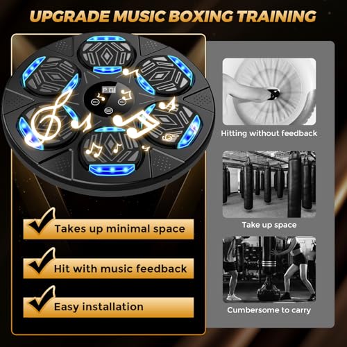 LOLBOX Bluetooth Music Boxing Machine with 7 Speed Modes for Home Fitness