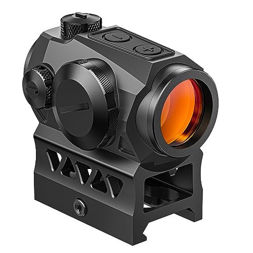 CVLIFE - 1x20mm 2 MOA Motion-Activated Scope with Co-Witness Riser - Red