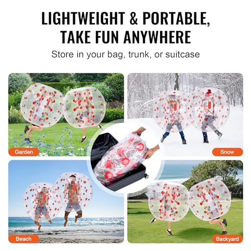 Inflatable Bumper Ball 4FT Red Dot - Human Hamster Bubble for Outdoor Play