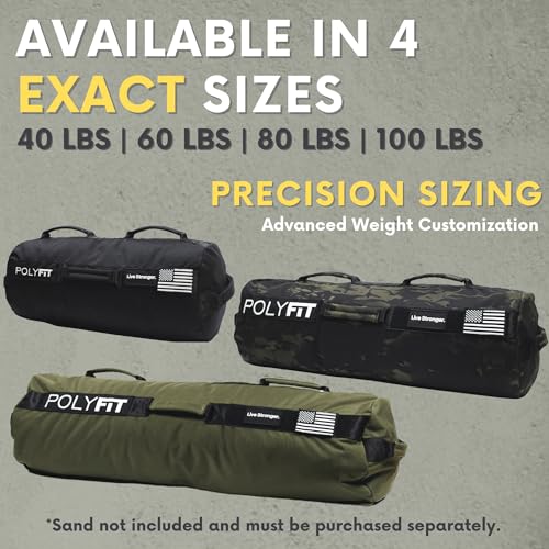 Polyfit Workout Sandbag Pro - Heavy-Duty Adjustable Fitness Weights