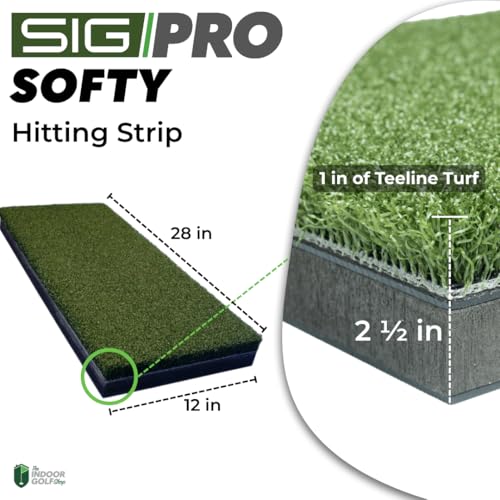 Softy SIGPRO Indoor Golf Hitting Strip - Replaceable, Realistic Practice Surface
