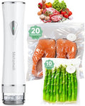 Handheld Food Vacuum Sealer with Reusable Bags and Battery - Compact, Portable, Easy to Use, Includes 30 Bags