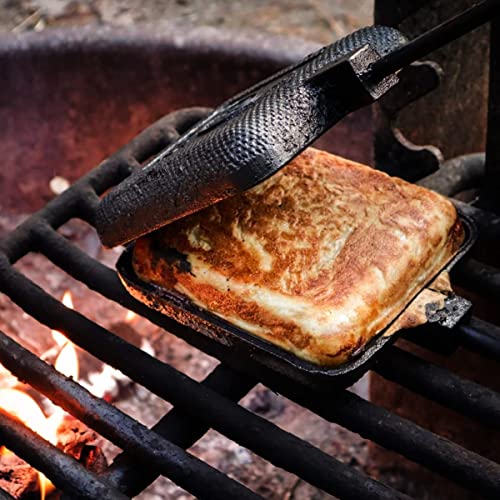 4-Pack Cast Iron Campfire Sandwich Maker - Pudgy Pie & Pie Iron for Camping