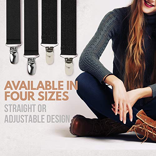 Hold'Em Boot Straps Leg Pant Stirrup Elastic Heavy Clip - Adjustable 3-7 Inches