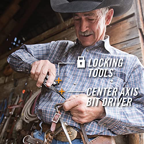 Gerber Center-Drive Multitool with 16-Piece Bit Set & Sheath – Pliers, Knife, Wire Cutters, Bottle Opener
