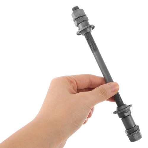 Yardwe Bicycle Rear Axle 180Mm Solid Metal Hub with Bearings for Mountain Bicycle Wheels 9.5Mm Diameter Rear Axles Replacement Part for Cycling