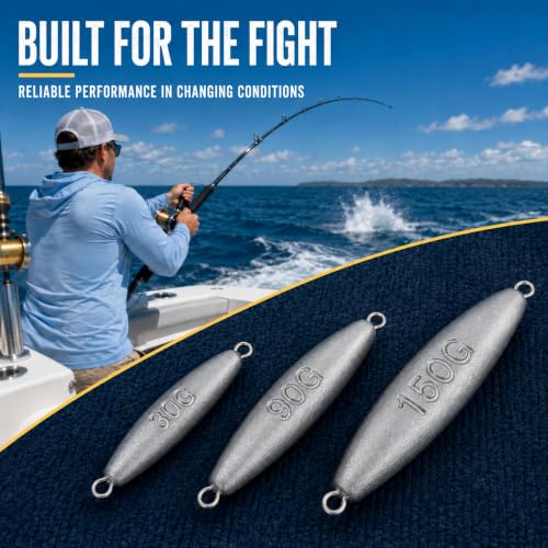 Fishing Inline Sinkers Trolling Weights 1oz-10pcs - Saltwater & Freshwater