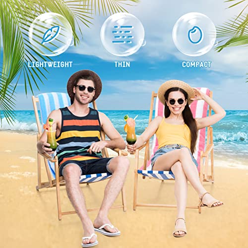 Moukeren 30 Pack Oversized Beach Towels 59 x 28 Inch Stripe Bulk - Quick Dry, Soft & Vibrant