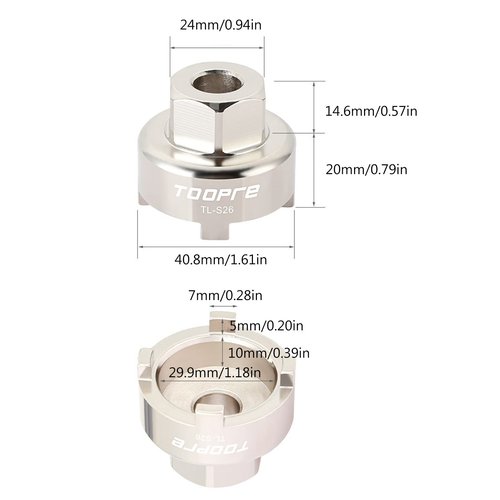 BELOWSYALER Freewheel Removal Tool,Durable Carbon Steel Bicycles Single Speed Freewheel Removal Tool Essential Bike Fixing Tool for Single Speed Flywheel