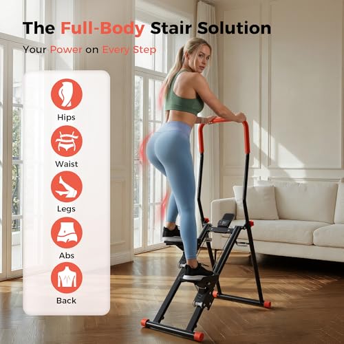 Black Adjustable Home Stepper Machine with Large Non-Slip Pedals - 2.0 Version