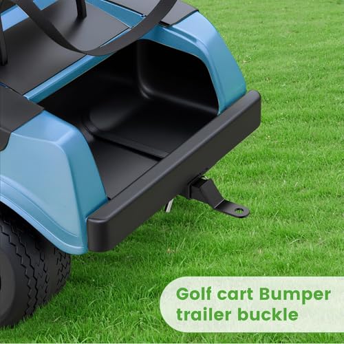 10L0L Golf Cart Trailer Hitch for Club Car DS 1982+ Rear Seat, Rust-Resistant Black