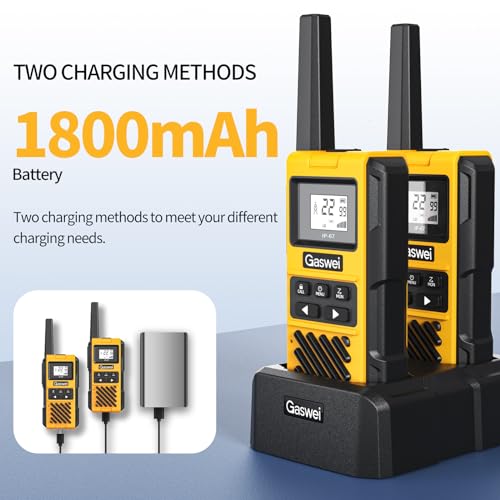 Gaswei G1pro Walkie Talkies 6 Pack Long Range Waterproof 22 Channels IP67