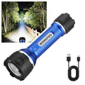 Rechargeable LED Flashlight - 600 Lumens, IPX7 Aluminum, 3 Modes, Medium