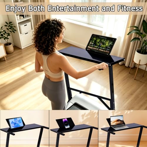 Black Walking Pad Handle Bar for 23.6-Inch Wide Treadmills, Safety & Support