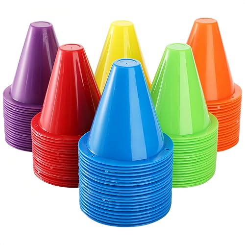 Mini Sports Cones 3 Inch Pack of 120 for Agility Training and Indoor Outdoor Sports