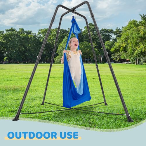 G TALECO GEAR Sensory Swing with Stand - Kids Autism & ADHD, Blue