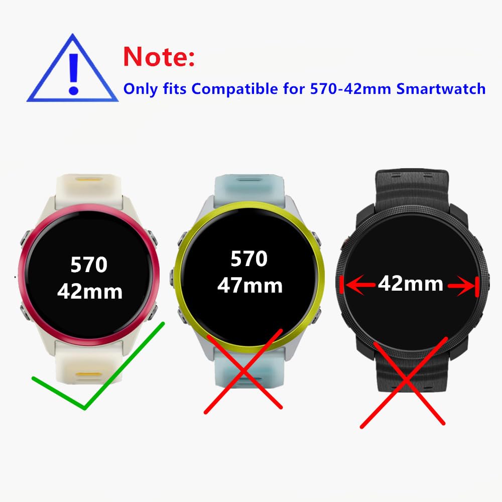 MIHENCE Screen Protector Compatible for Garmin Forerunner 570-42mm / Venu 4-41mm Smartwatch, HD TPU Protective Film (6PCS)