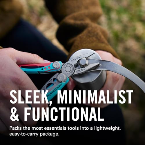 Leatherman Skeletool CX 7-in-1 Multi-Tool, Lightweight EDC - Paradise Blue