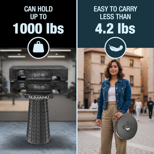 3XL Cushioned Collapsible Stool with Waterproof Bag - 1000 lbs Capacity, 23.2" Tall, Foldable Seat for Big & Tall Adults - Variation: 3XL 23.2" + Cushion & Bag