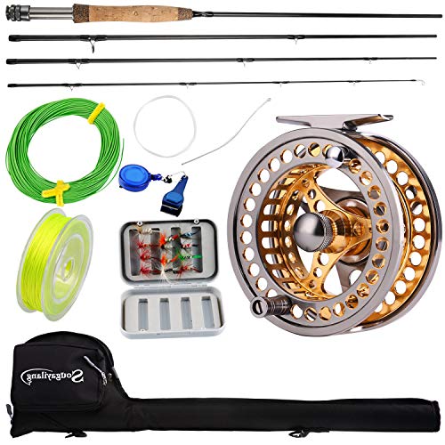 Fly Fishing Combo 5-6 Weight with Lightweight Rod & CNC Reel - Complete Kit