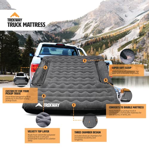 Offroading Gear Truck Bed Air Mattress 5.5'-5.8' Fit - Converts to Full Bed, Durable Inflatable for Pickup Trucks - 5.5' to 5.8' Box