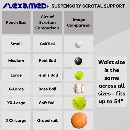 FlexaMed Suspensory Scrotal Support with Leg Straps - Large