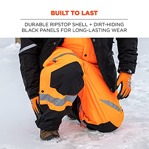 Ergodyne GloWear 8928 Lime Medium Insulated High-Visibility Bib Overalls