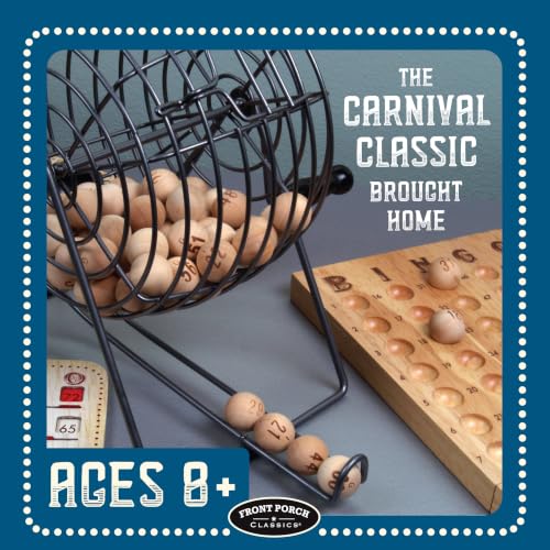 Front Porch Classics State Fair Bingo Game Set with Wooden Balls & Scoring Board