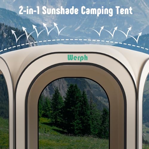 12x12 FT Pop Up Screen Tent - Mosquito Net Gazebo, UV Resistant, Beige