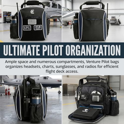 Pilot Flight Bag with Kneeboard and Ipad - EntireFlight Blue Pilot Bag for Accessories & Headset