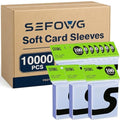 10000 PCS Clear Card Sleeves for Trading Cards - Soft, Standard Size 66x91mm - Water & Dust Resistant - Fits Sports & Game Cards