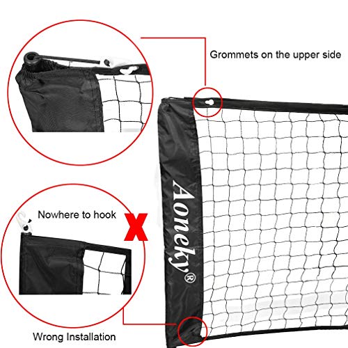18 Feet Portable Tennis Net for Driveway and Multi-Sport Play - Kids Soccer & Pickleball Net
