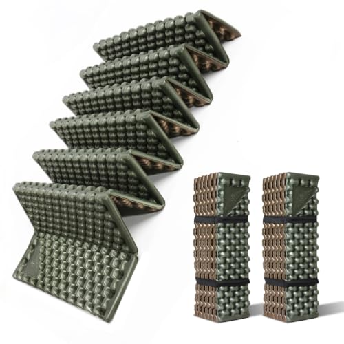 FOCHIER F Army Green 2-Pack Ultralight Foam Camping Pads for Hiking & Backpacking