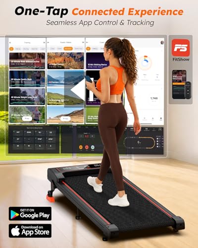 Rockare Tangerine Incline & Decline Under Desk Treadmill - 5 Level, Quiet 2.5HP