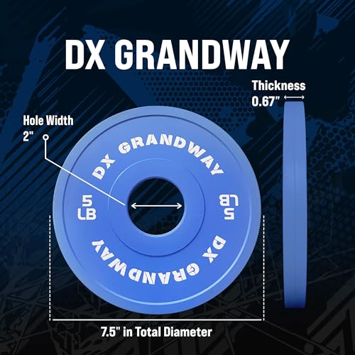DX Grandway 17.5LB Combo Rubber Bumper Plates - Support Olympic Weightlifting