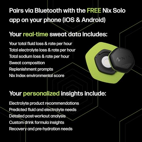 NIX Hydration Biosensor Kit for Athletes - Sweat Sensor & Real-Time Hydration Data