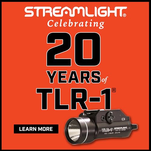 Streamlight TLR-1 Rail-Mounted Gun Light 300 Lumens Compact Version without Strobe & Earless Screw - 3.39x1.47x1.44