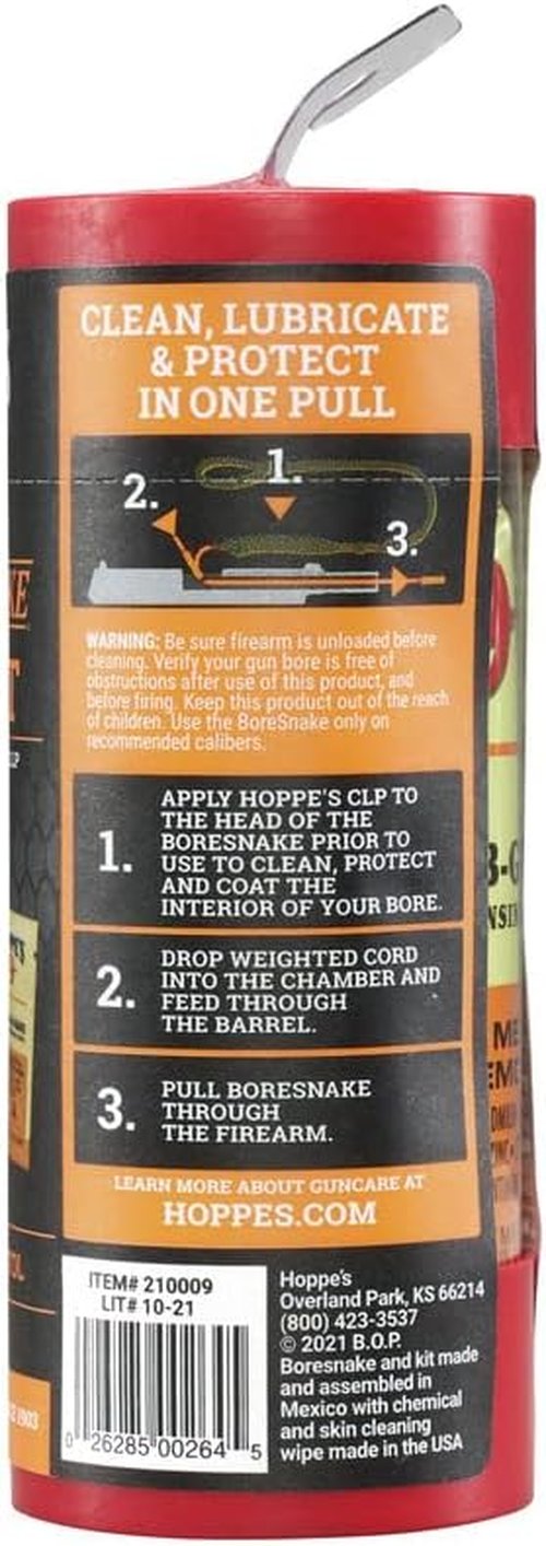 Boresnake | 9mm Pistol Cleaning Kit with CLP - Efficient, Compact Design for Easy Maintenance